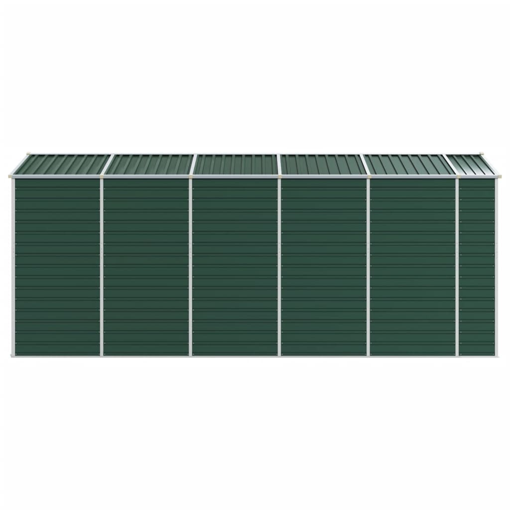 Hageskur grønn 191x470x198 cm galvanisert stål