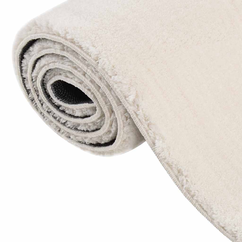 Shaggy-teppe kremhvit 120x183 cm polyester