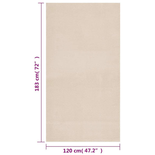 Shaggy-teppe beige 120x183 cm polyester
