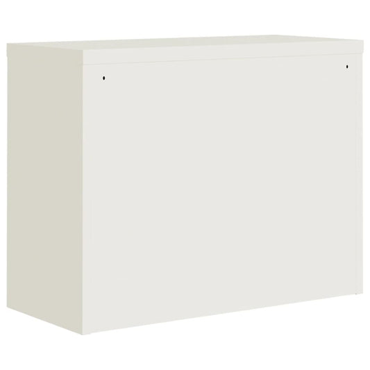 Arkivskap hvit 90x40x110 cm stål vidaXL