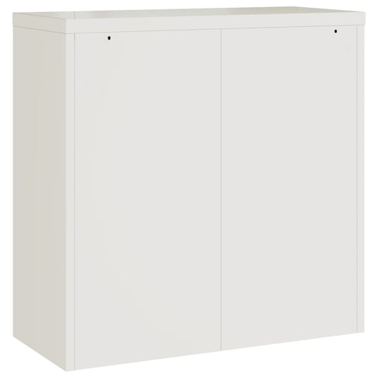 Arkivskap hvit 90x40x130 cm stål vidaXL