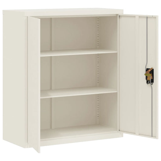 Arkivskap hvit 90x40x145 cm stål vidaXL