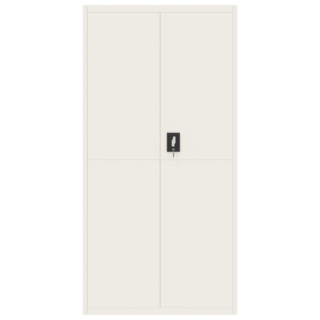 Arkivskap hvit 90x40x220 cm stål vidaXL