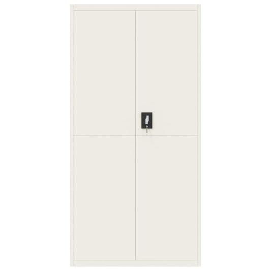 Arkivskap hvit 90x40x220 cm stål vidaXL