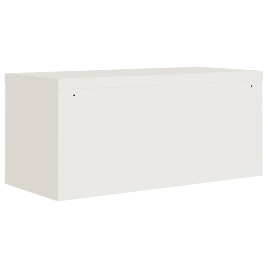 Arkivskap hvit 90x40x240 cm stål vidaXL