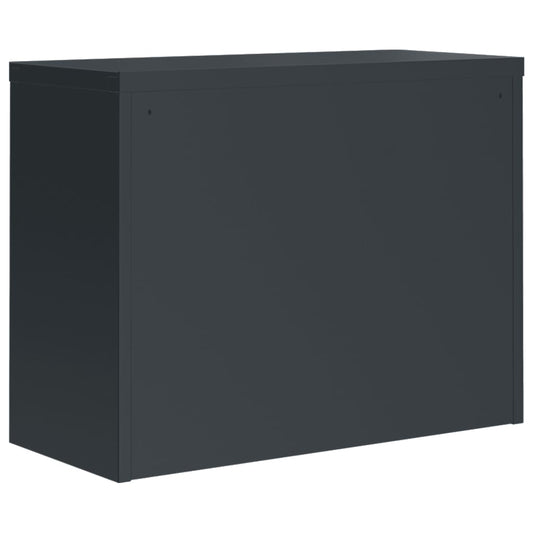 Arkivskap antrasitt 90x40x110 cm stål vidaXL
