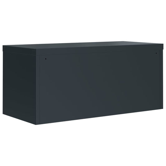 Arkivskap antrasitt 90x40x130 cm stål vidaXL