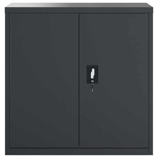 Arkivskap antrasitt 90x40x130 cm stål vidaXL