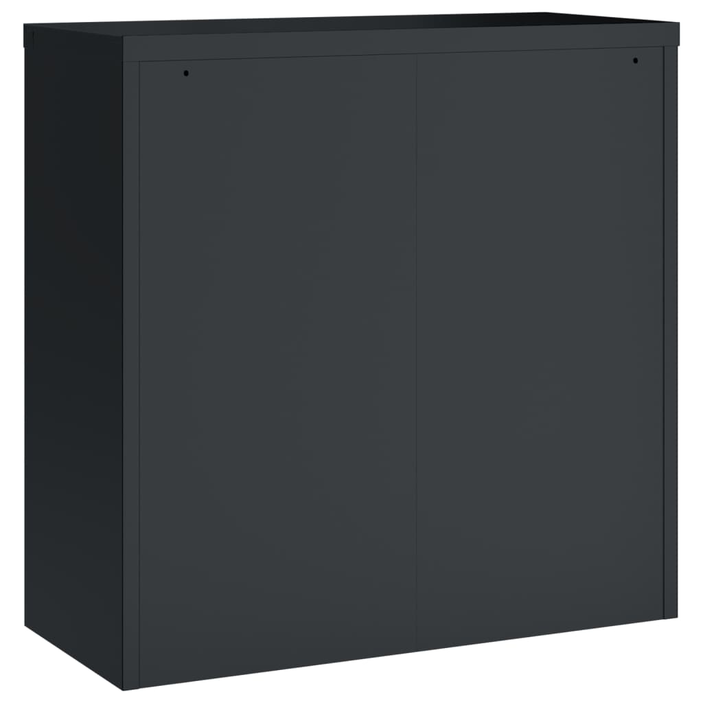 Arkivskap antrasitt 90x40x130 cm stål vidaXL
