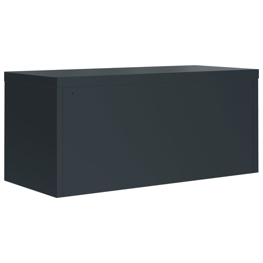 Arkivskap antrasitt 90x40x145 cm stål vidaXL