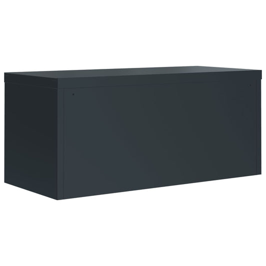 Arkivskap antrasitt 90x40x145 cm stål vidaXL