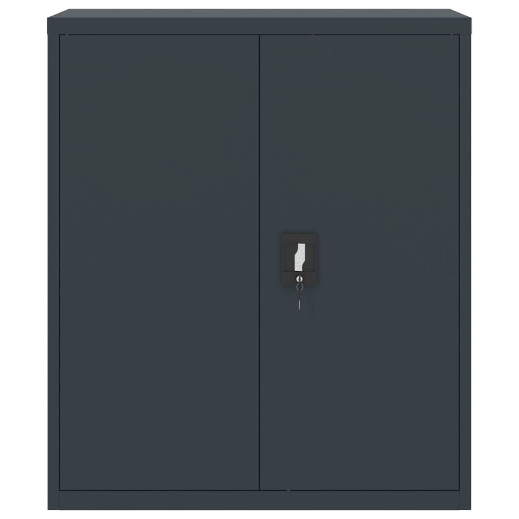 Arkivskap antrasitt 90x40x145 cm stål vidaXL