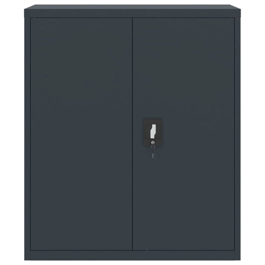 Arkivskap antrasitt 90x40x145 cm stål vidaXL