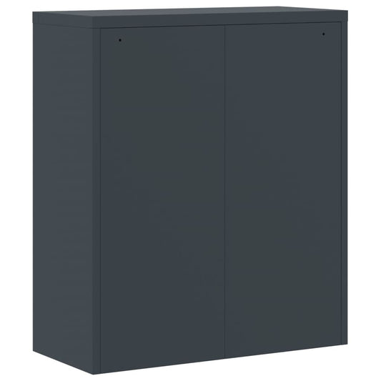 Arkivskap antrasitt 90x40x145 cm stål vidaXL