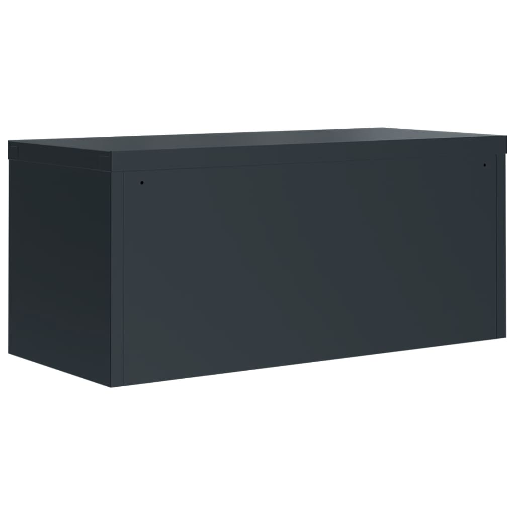 Arkivskap antrasitt 90x40x220 cm stål vidaXL