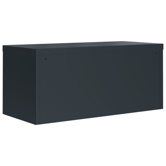 Arkivskap antrasitt 90x40x220 cm stål vidaXL