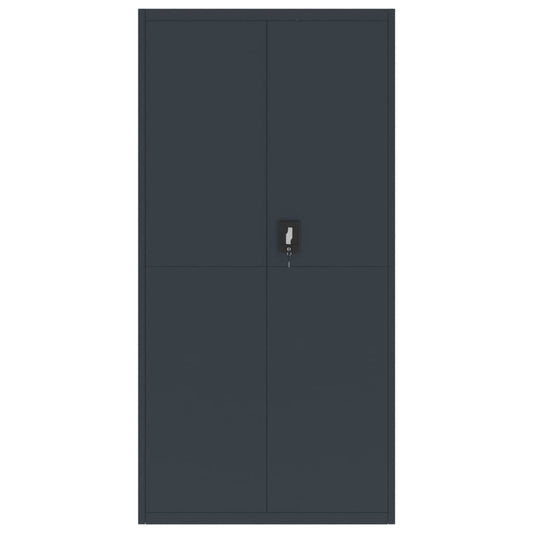Arkivskap antrasitt 90x40x220 cm stål vidaXL