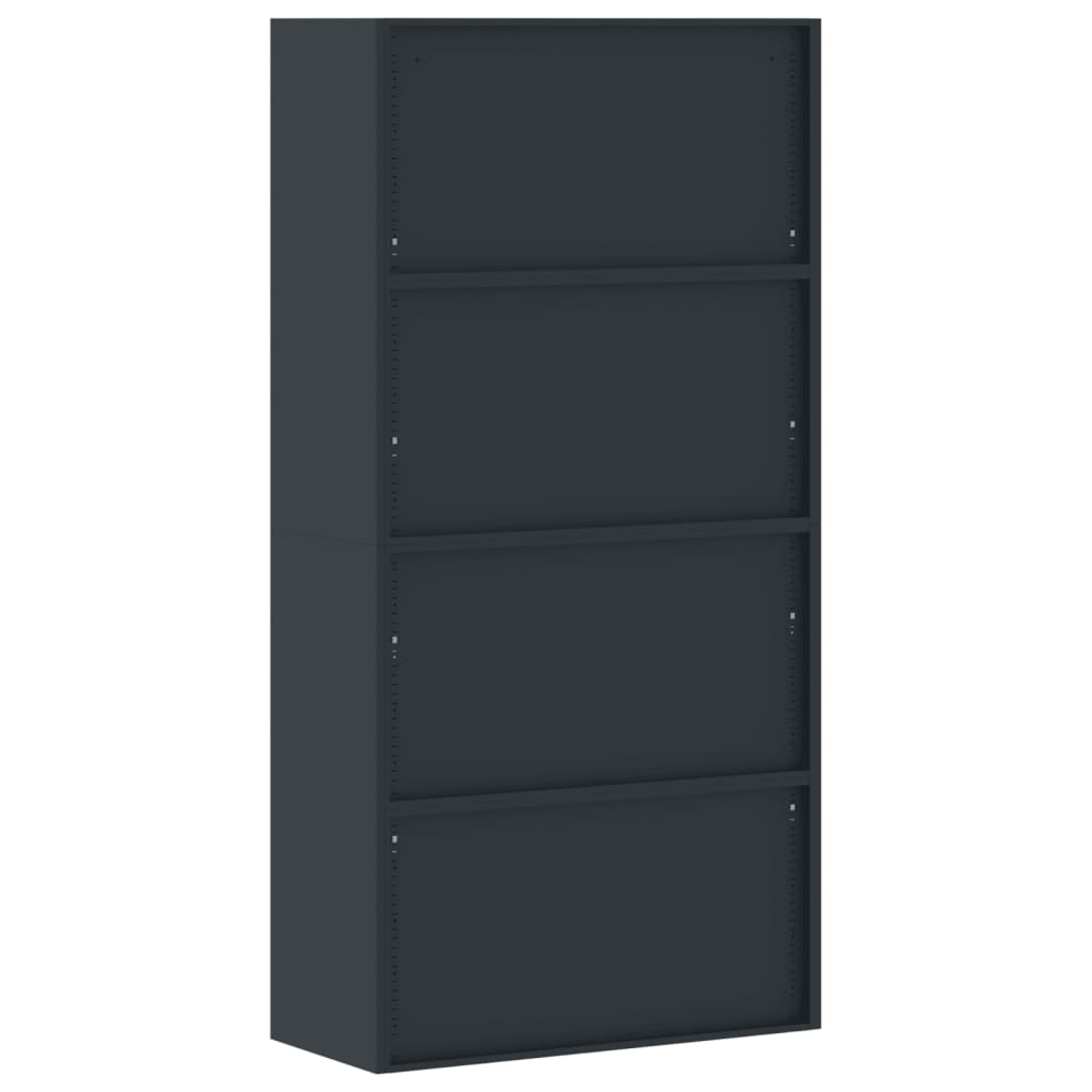 Arkivskap antrasitt 90x40x220 cm stål vidaXL