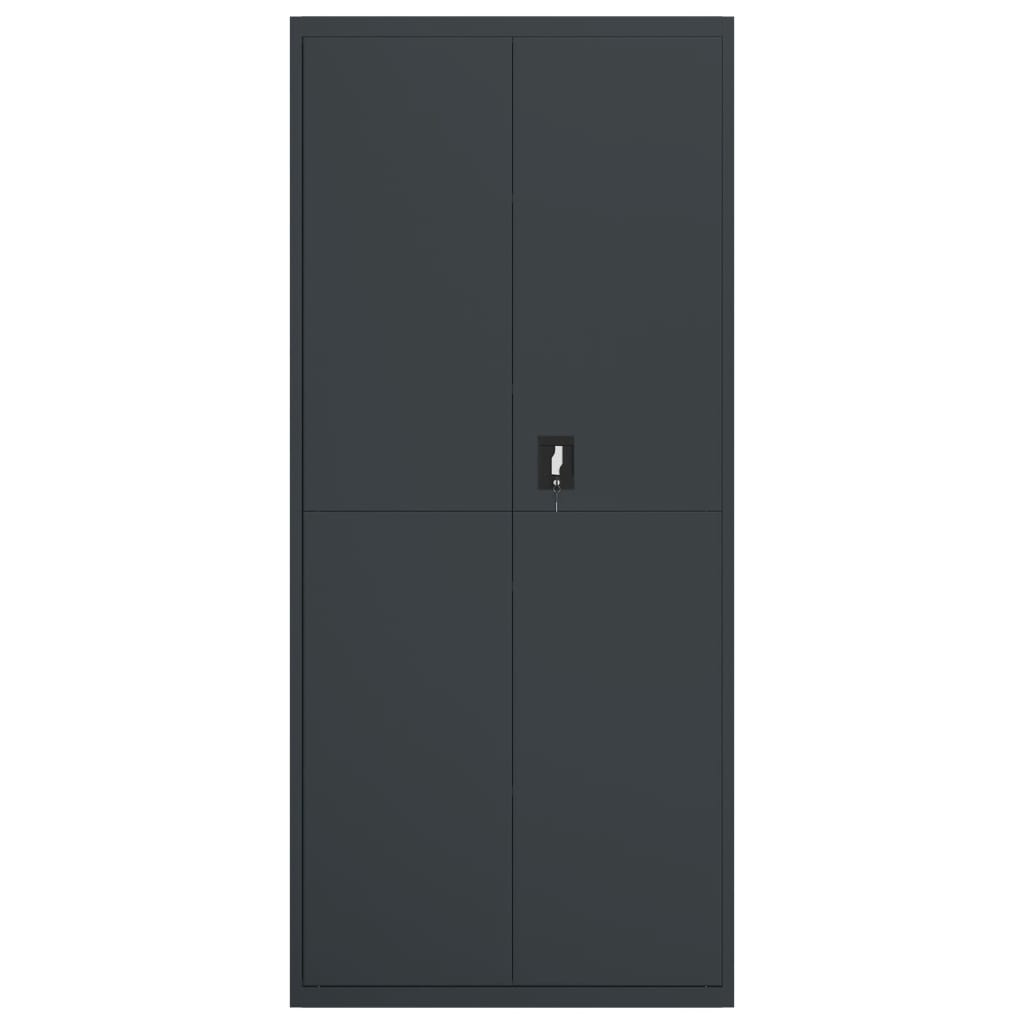 Arkivskap antrasitt 90x40x240 cm stål vidaXL