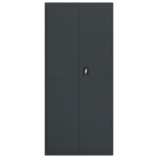 Arkivskap antrasitt 90x40x240 cm stål vidaXL