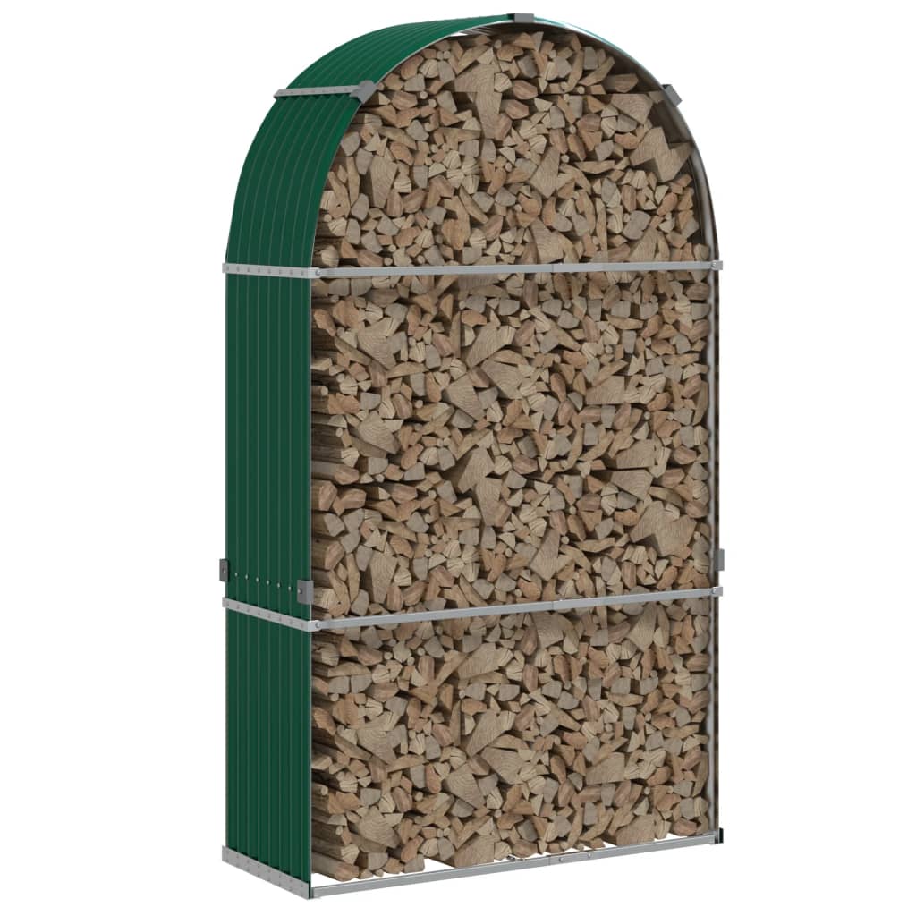 Vedholder grønn 120x45x210 cm galvanisert stål