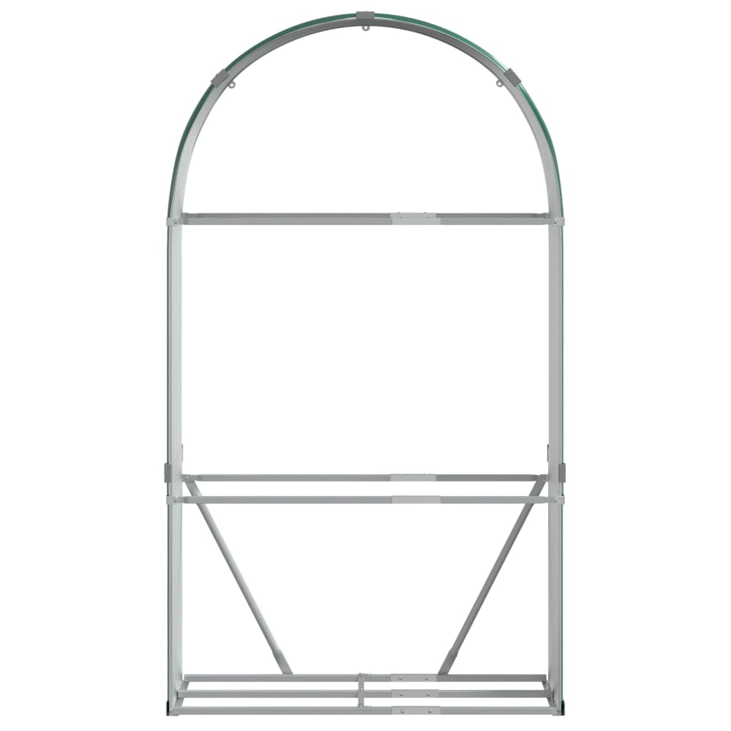 Vedholder grønn 120x45x210 cm galvanisert stål