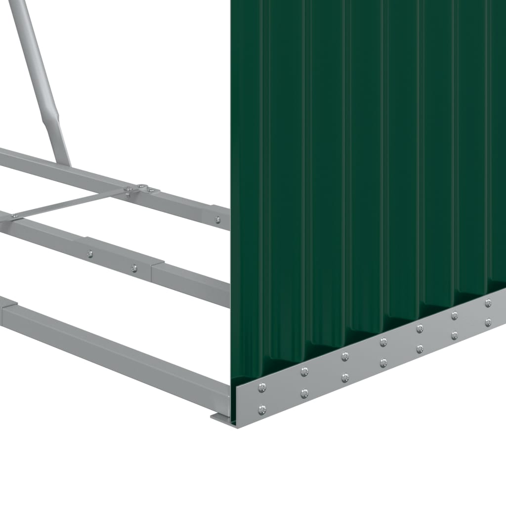Vedholder grønn 120x45x210 cm galvanisert stål