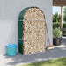 Vedholder grønn 120x45x210 cm galvanisert stål