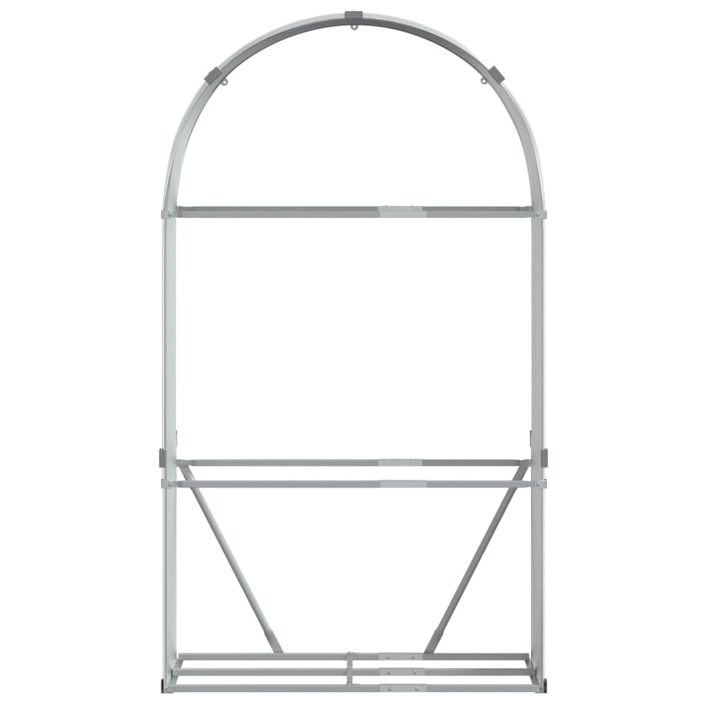 Vedholder lysegrå 120x45x210 cm galvanisert stål