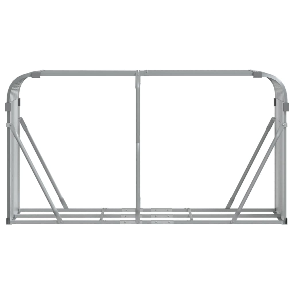 Vedholder lysegrå 180x45x100 cm galvanisert stål