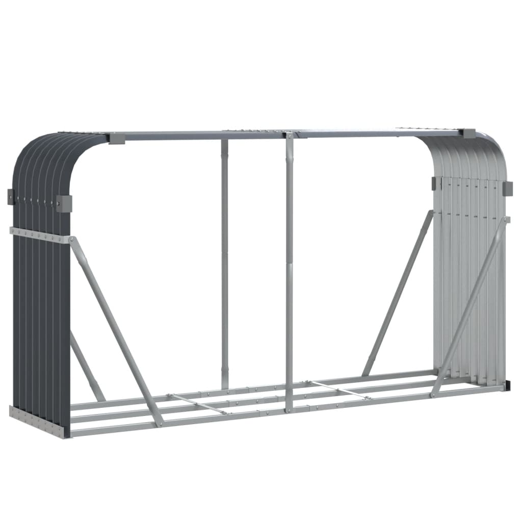 Vedholder antrasitt 180x45x100 cm galvanisert stål