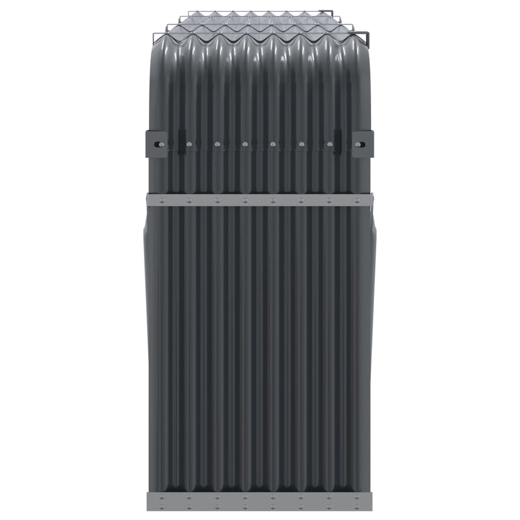 Vedholder antrasitt 234x45x100 cm galvanisert stål