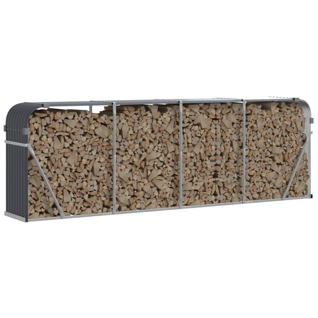 Vedholder antrasitt 300x45x100 cm galvanisert stål