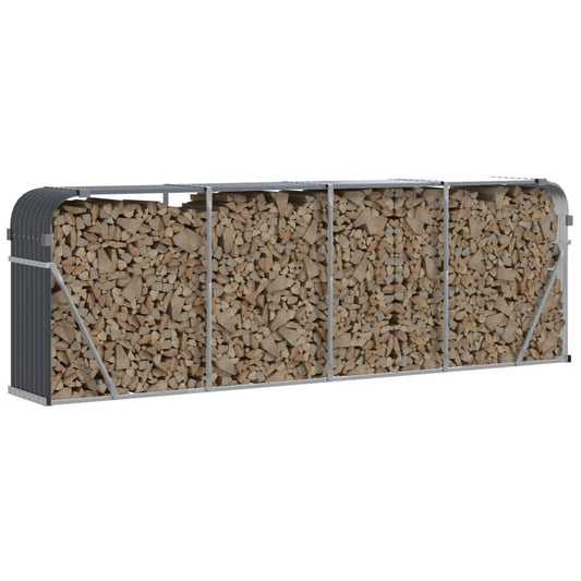 Vedholder antrasitt 300x45x100 cm galvanisert stål
