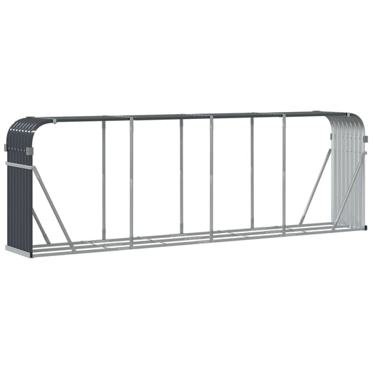 Vedholder antrasitt 300x45x100 cm galvanisert stål