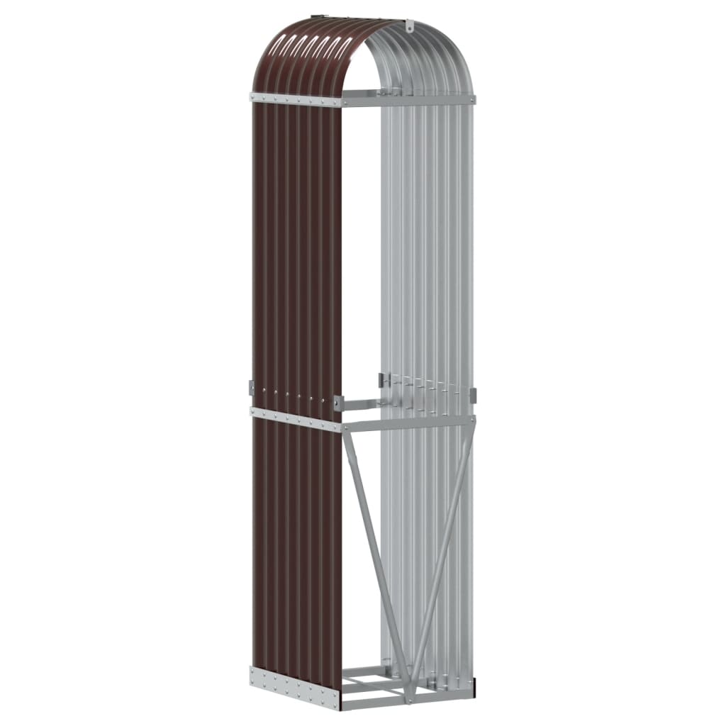 Vedholder brun 40x45x170 cm galvanisert stål