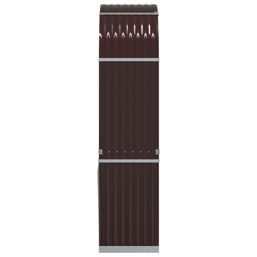 Vedholder brun 80x45x190 cm galvanisert stål