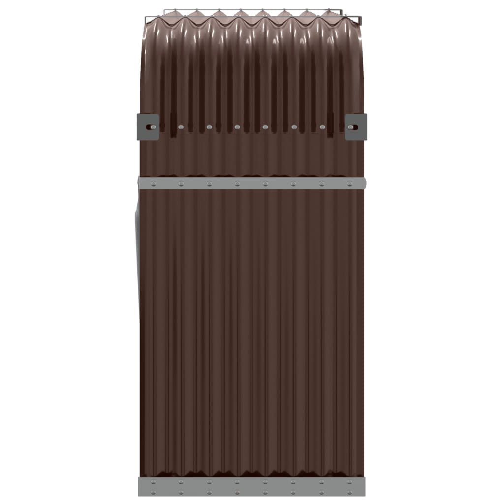 Vedholder brun 120x45x100 cm galvanisert stål