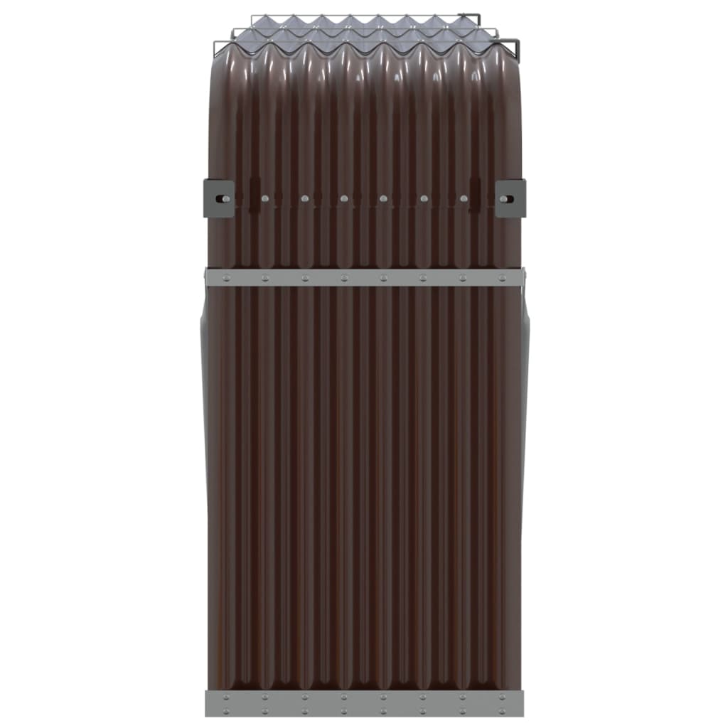 Vedholder brun 180x45x100 cm galvanisert stål