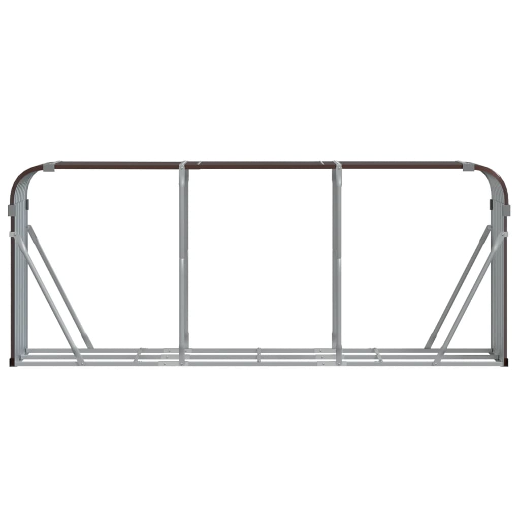 Vedholder brun 234x45x100 cm galvanisert stål