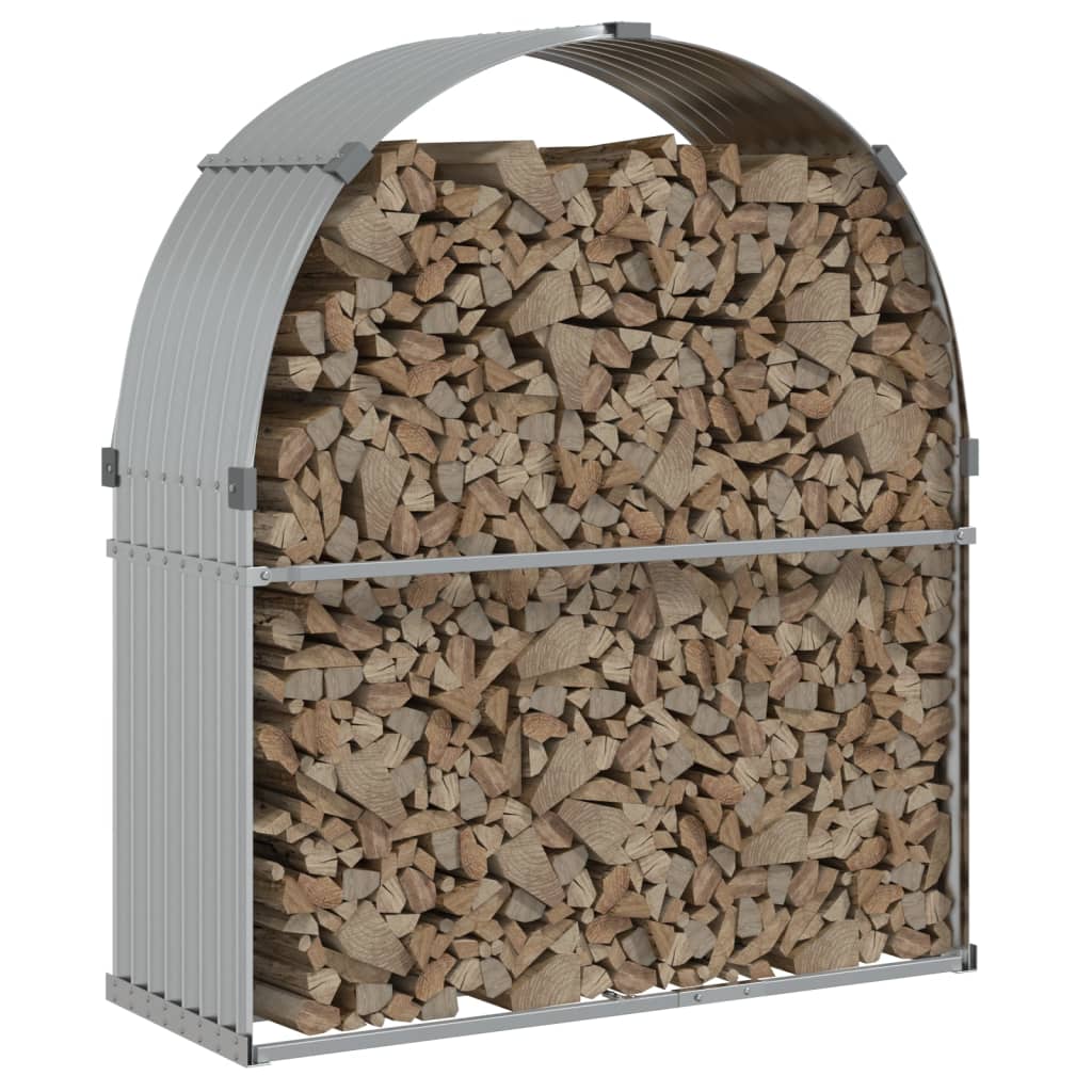 Vedholder sølv 120x45x140 cm galvanisert stål