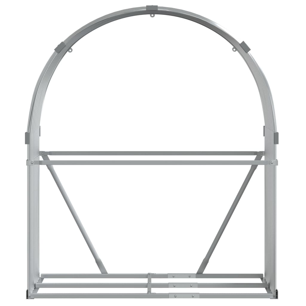 Vedholder sølv 120x45x140 cm galvanisert stål