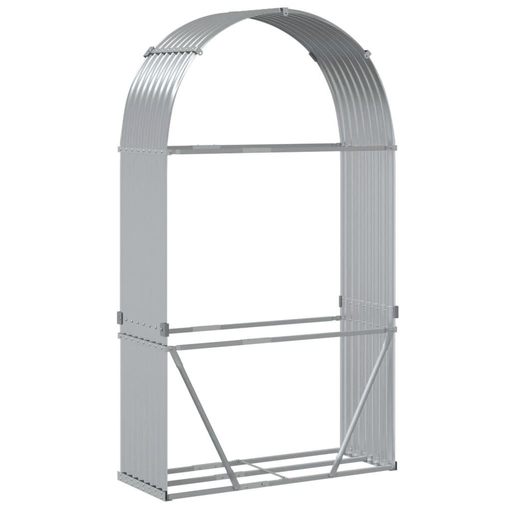 Vedholder sølv 120x45x210 cm galvanisert stål