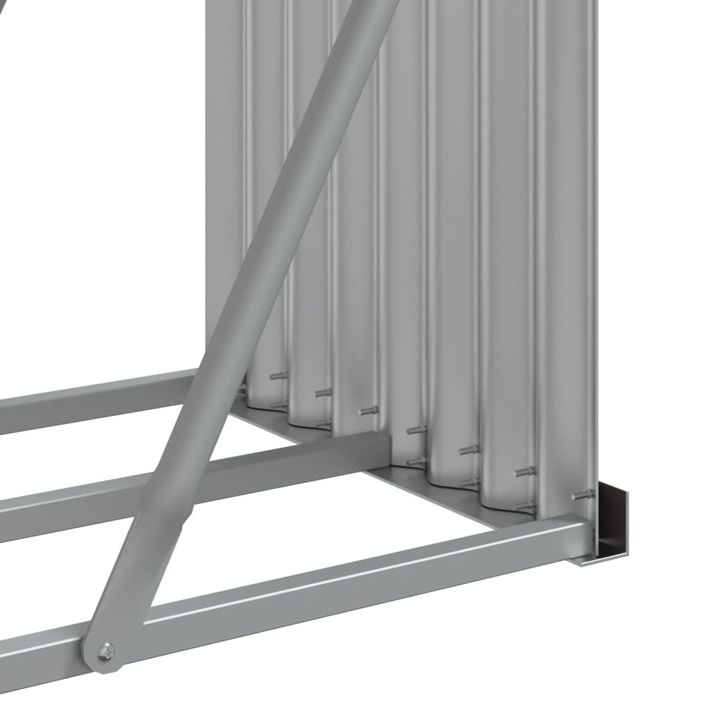 Vedholder sølv 234x45x100 cm galvanisert stål