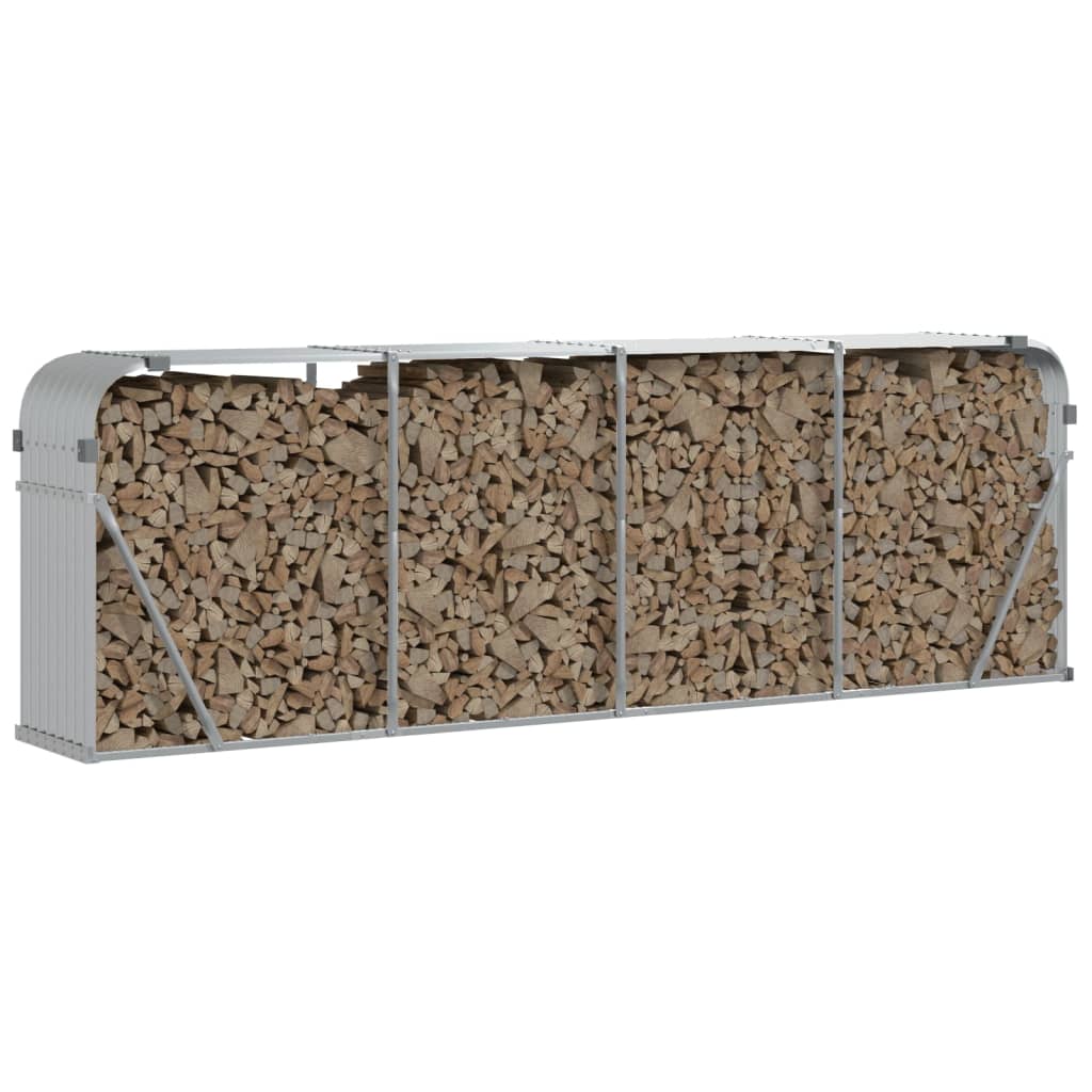 Vedholder sølv 300x45x100 cm galvanisert stål