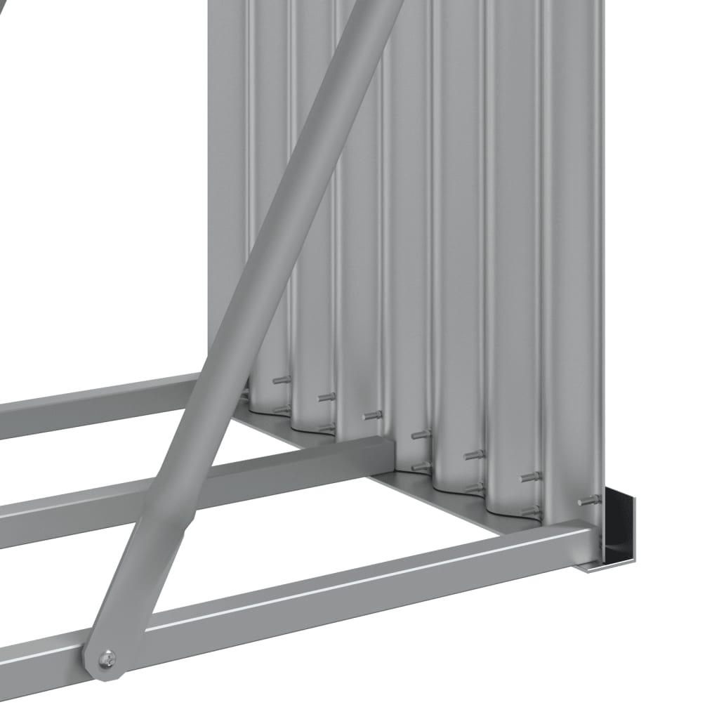 Vedholder sølv 300x45x100 cm galvanisert stål