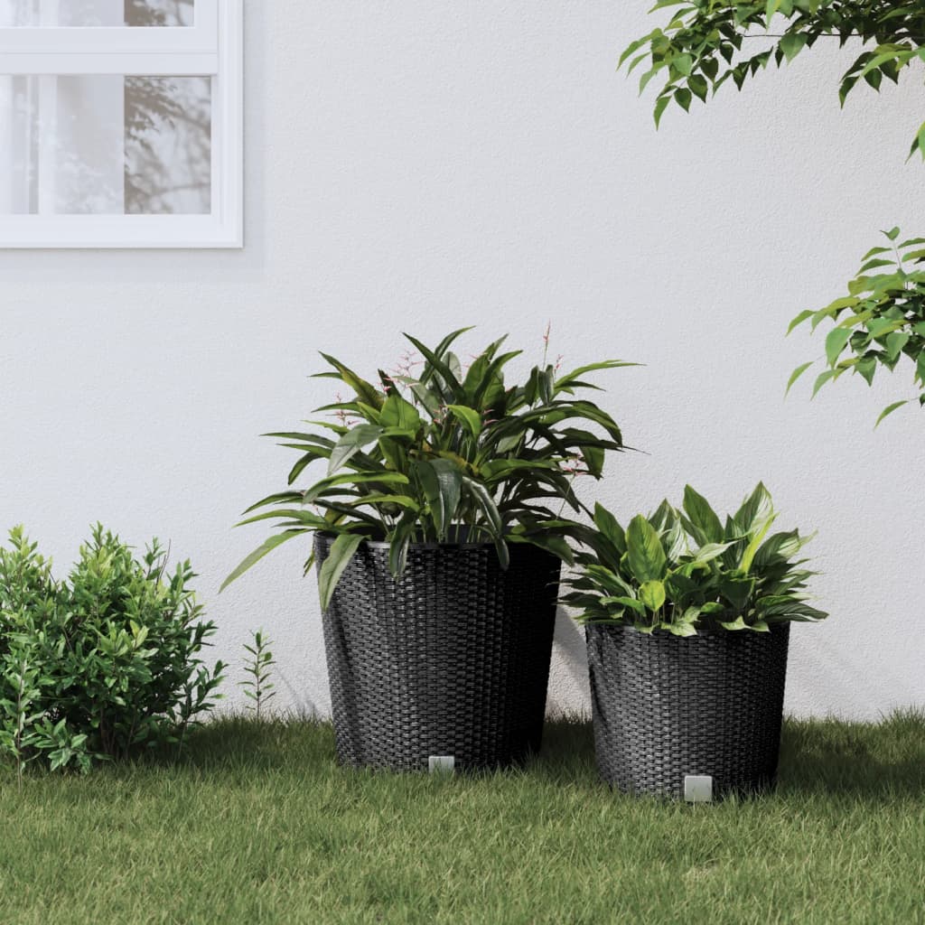 Plantekasse med avtakbar potte antrasitt 35 / 37,5 L PP rotting