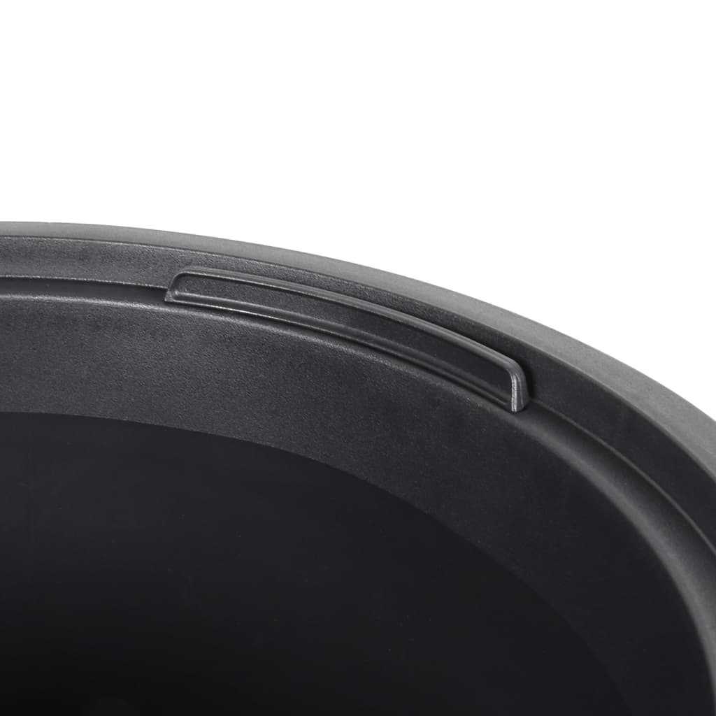 Plantekasse med avtakbar potte antrasitt 18 / 45 L PP rillet vidaXL