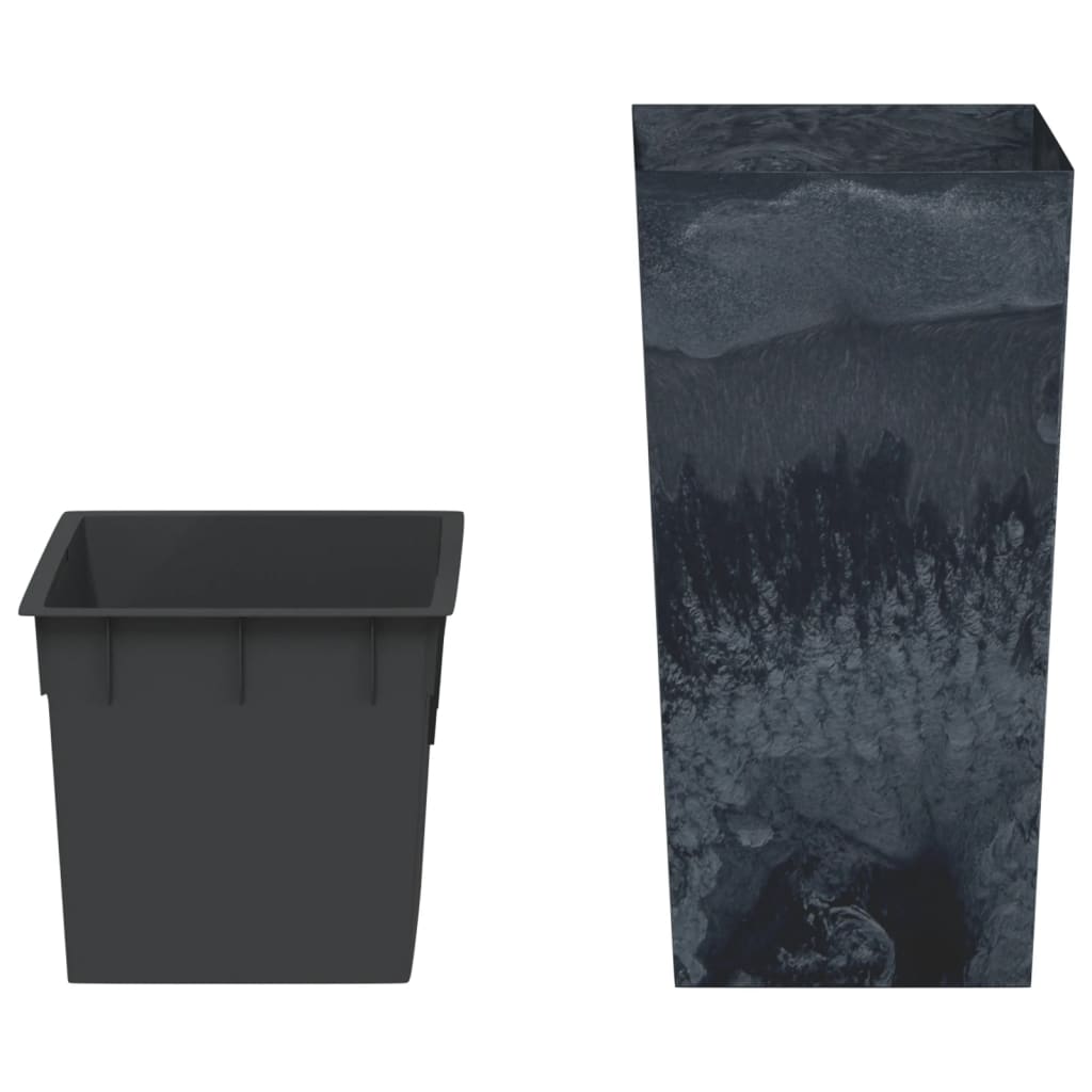 Plantekasse med avtakbar potte antrasitt 11 / 26,5 L PP-betong vidaXL