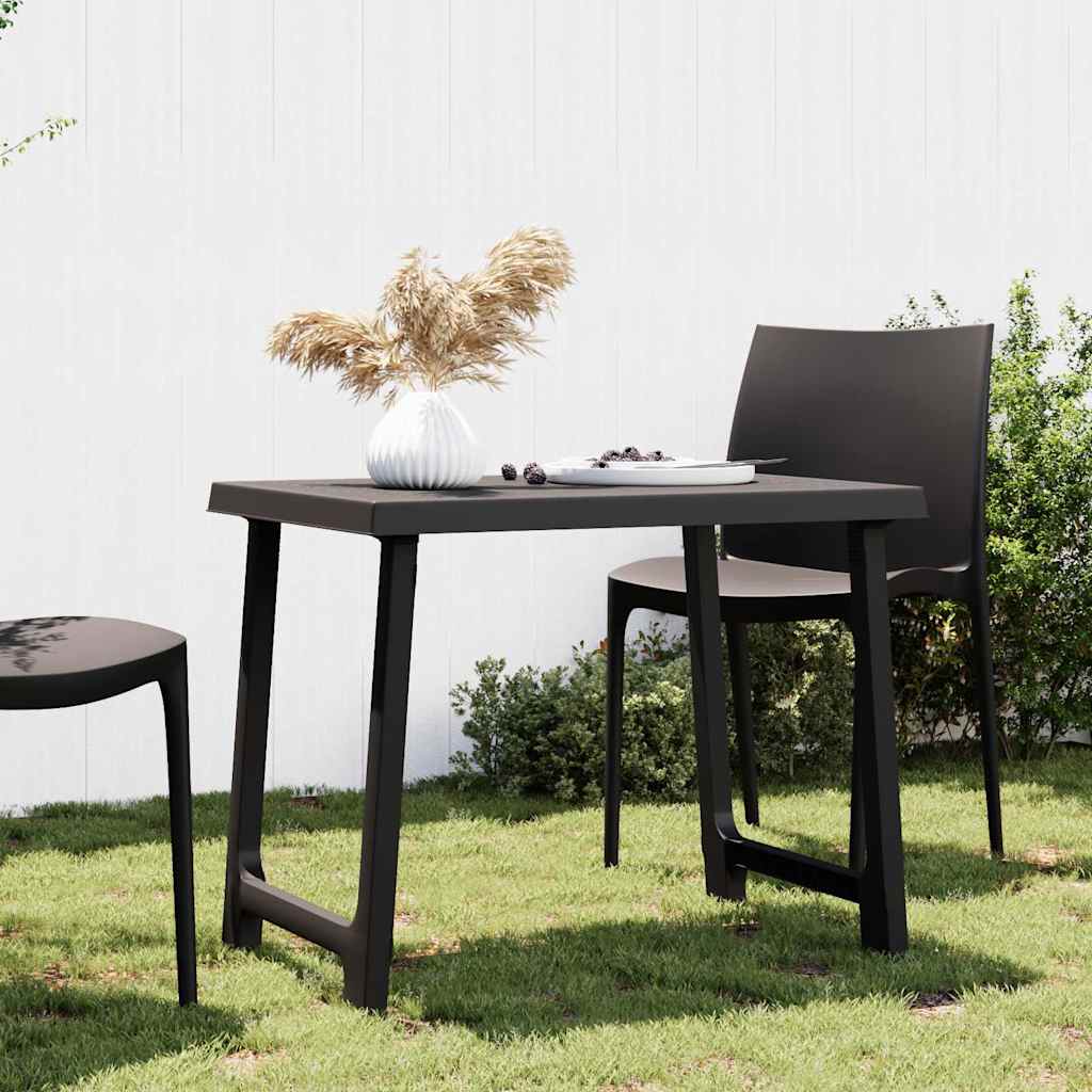 Campingbord antrasitt 79x56x64 cm PP tre-utseende